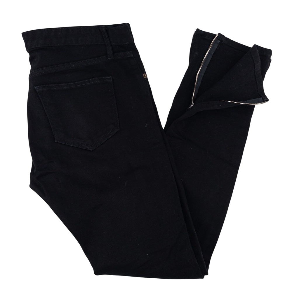 ORO Los Angeles Mens 32x31 Skinny Jeans Black Distressed Ankle Zip Streetwear‎